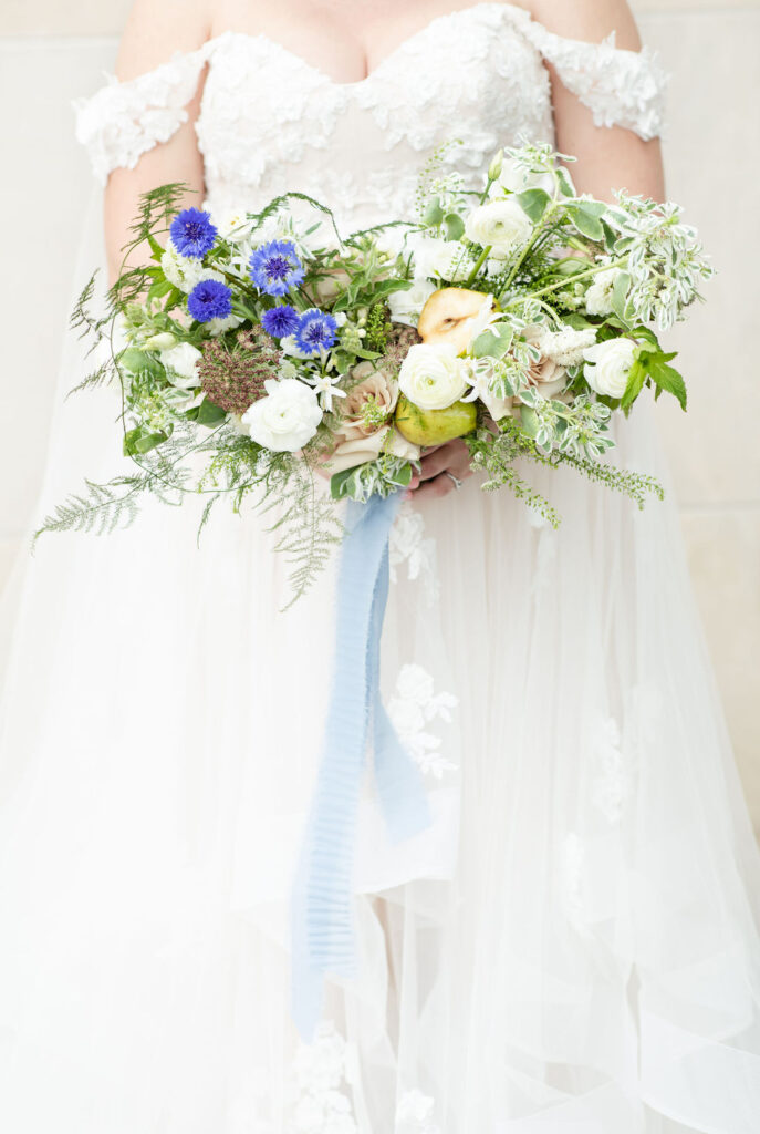Floral details of romantic wedding style in Denver