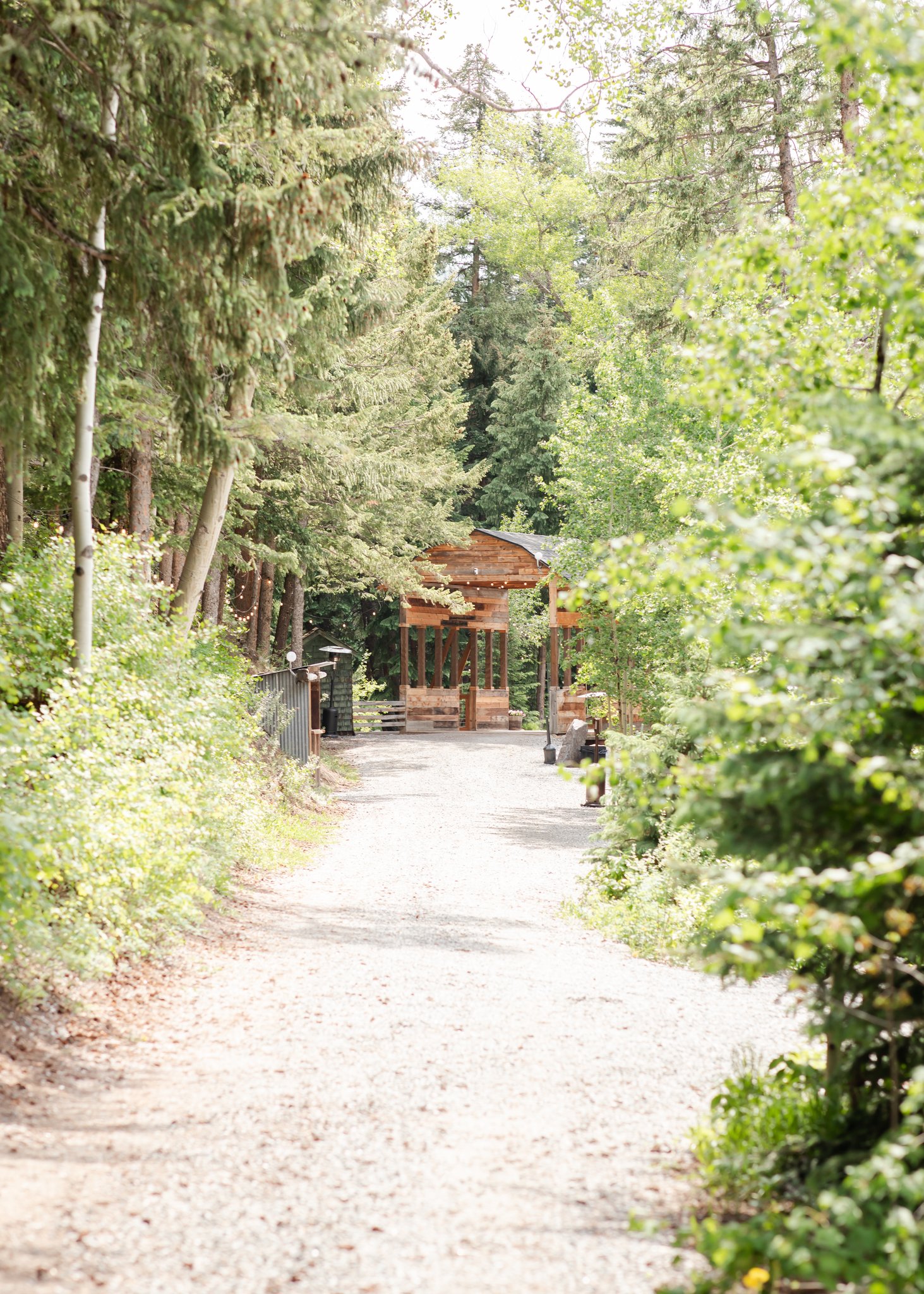 Photo of covered bridge at Blackstone Rivers Ranch wedding venue in the mountains of Colorado.